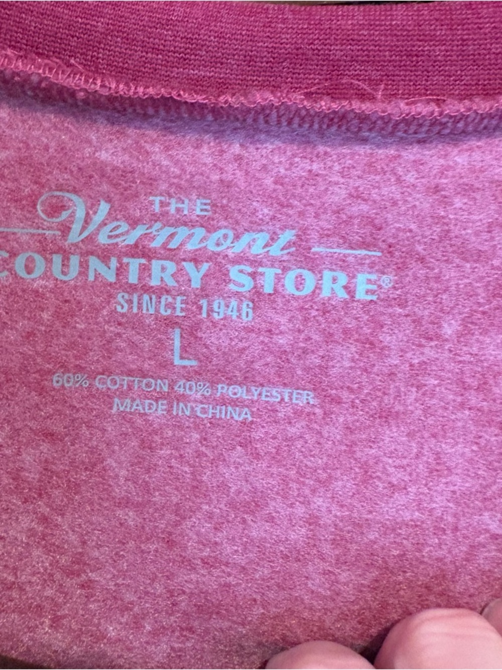 Vermont Country Store Poppver Long V-Neck Sweater Nightgown Deep Berry Pajamas - Picture 3 of 5